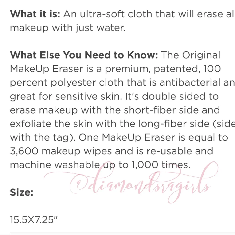 🦋2/$30! Original Make-Up Eraser New!